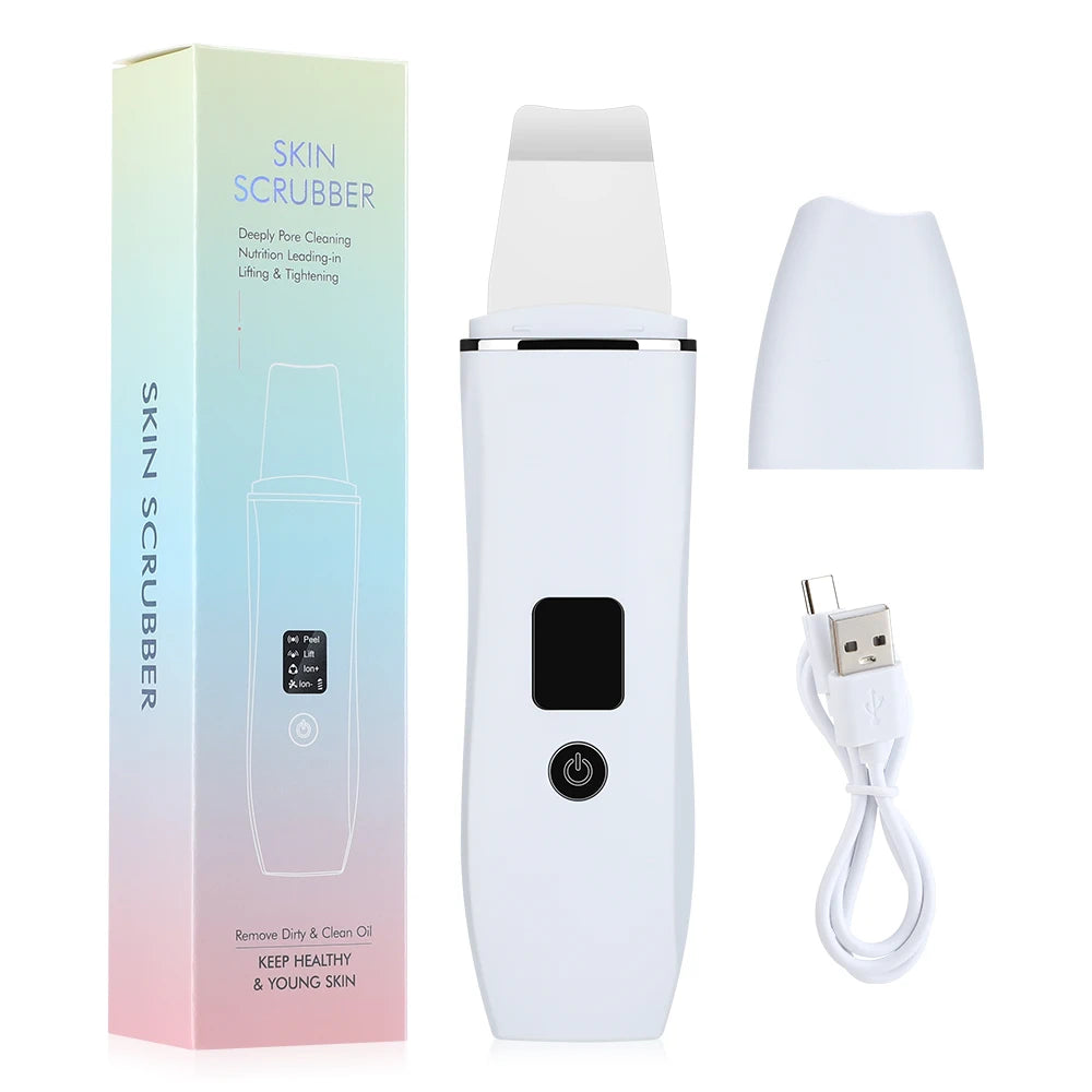Ultrasonic Skin Scrubber – EMS Peeling Shovel for Deep Facial Cleansing & Lifting