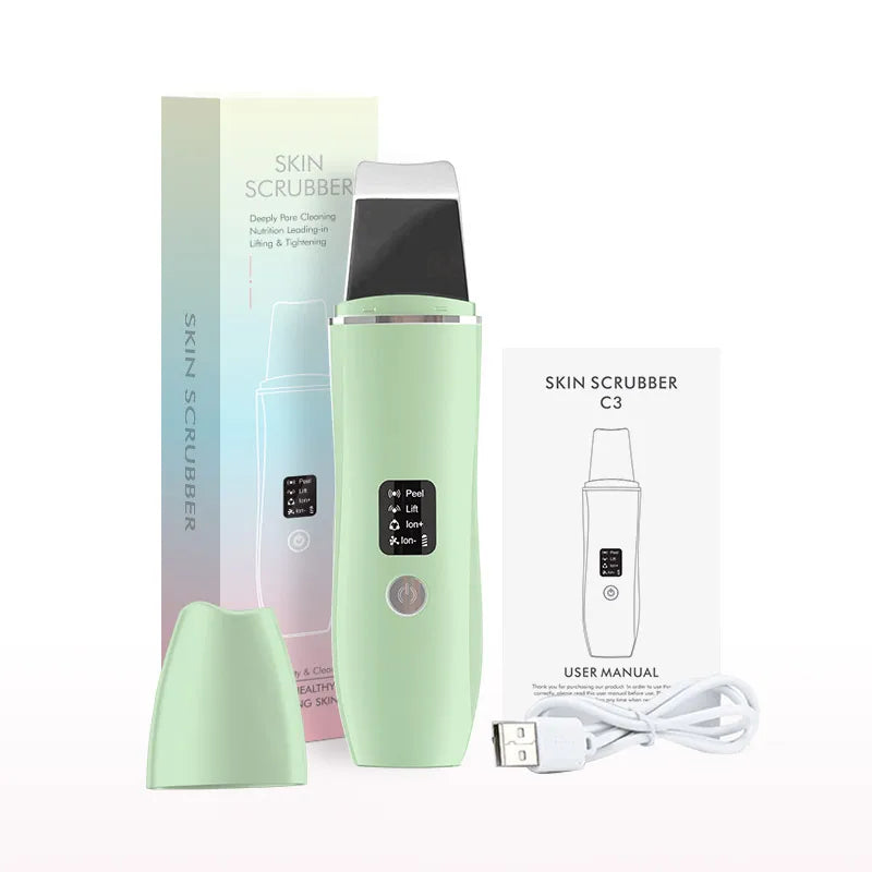 Ultrasonic Skin Scrubber – EMS Peeling Shovel for Deep Facial Cleansing & Lifting