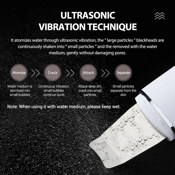 Ultrasonic Skin Scrubber – EMS Peeling Shovel for Deep Facial Cleansing & Lifting