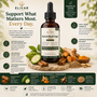 Blood sugar support drops dropper bottle close-up with natural formula