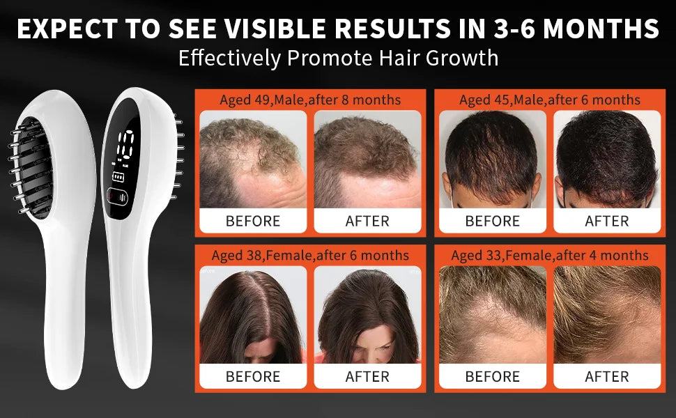 LED Red Light Therapy for Hair Loss & Scalp Massage