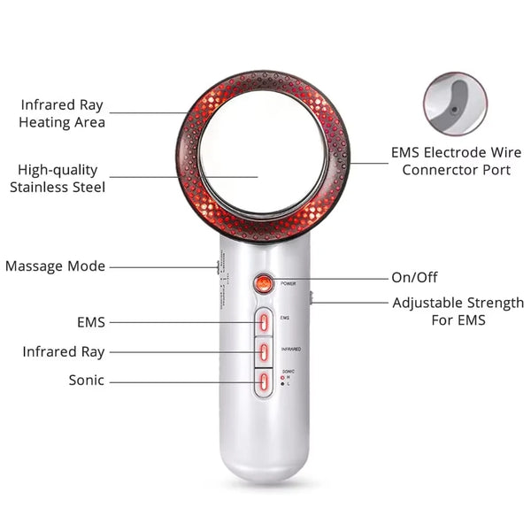 3-in-1 Ultrasonic Slimming Massager