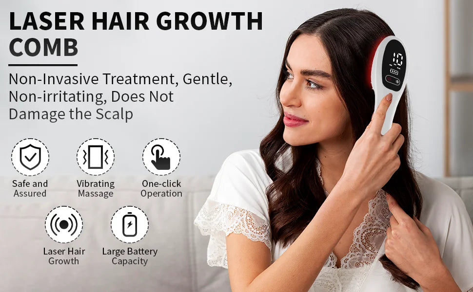 LED Red Light Therapy for Hair Loss & Scalp Massage
