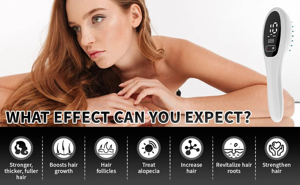 LED Red Light Therapy for Hair Loss & Scalp Massage