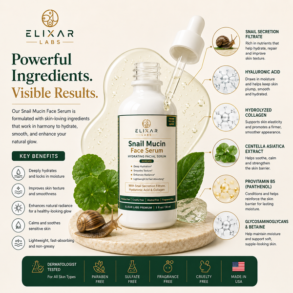 Lightweight fast absorbing snail mucin serum