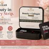 Vitamin E and collagen peptide beauty strips lifestyle shot