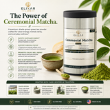 Ceremonial grade matcha powder tin from Japan