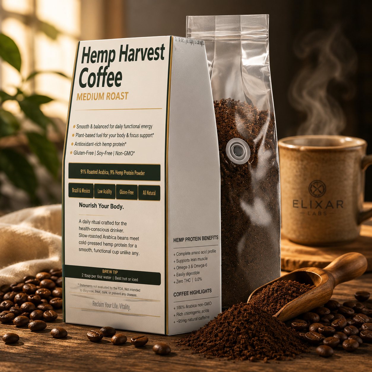Hemp Harvest Coffee (Medium Roast)