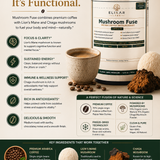 Mushroom powder coffee jar, medium roast blend