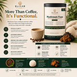 Single origin instant coffee with functional mushrooms