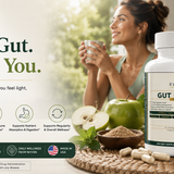 Probiotic prebiotic gut health capsules close-up