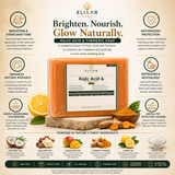 Natural brightening soap with shea butter and turmeric