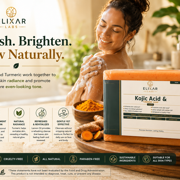 Using kojic acid turmeric soap on face and body