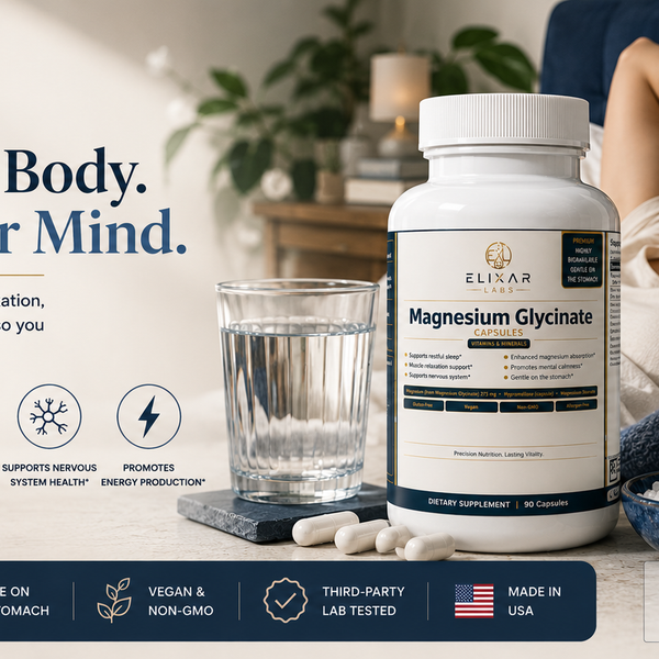 Taking magnesium glycinate capsules as part of nighttime routine