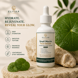 Snail mucin face serum ingredient label close-up